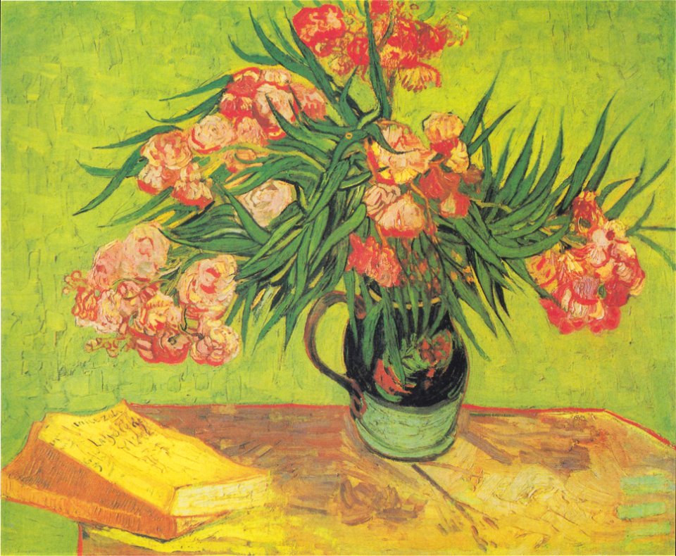 Van Gogh - Vase mit Oleander und Bücher