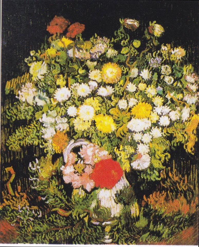 Van Gogh - Vase mit Chrysanthemen und Feldblumen