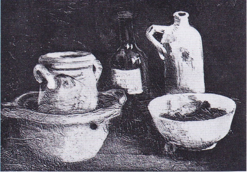 Van Gogh - Stillleben mit Steingut und Flaschen