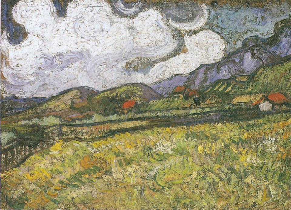 Van Gogh - Weizenfeld hinter dem Hospital Saint-Paul