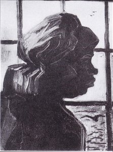 Van Gogh - Kopf einer Bäuerin vor dem Fenster