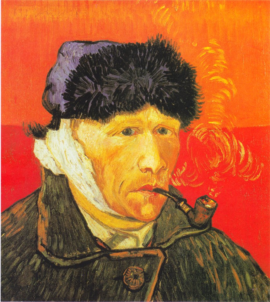 Van Gogh - Selbstbildnis mit verbundenem Ohr und Pfeife