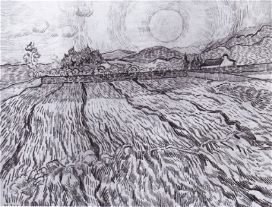 Van Gogh - Umfriedetes Feld hinter dem Hospital Saint-Paul