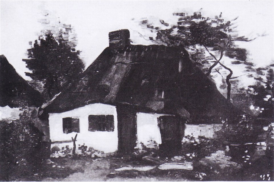 Van Gogh - Bauernhaus mit Bäumen1