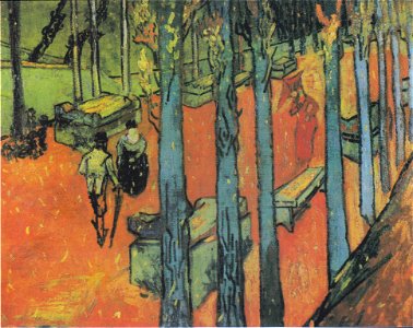 Van Gogh - Les Alyscamps, fallende Blätter