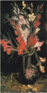 Van Gogh - Vase mit roten Gladiolen3