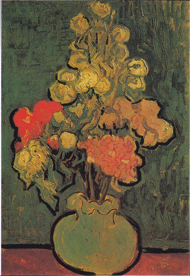 Van Gogh - Vase mit Rosenmalven1