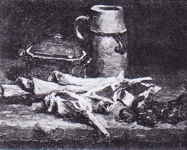 Van Gogh - Stillleben mit Fleisch, Gemüse und Steingut