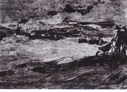 Van Gogh - Landschaft mit Dünen und Figuren