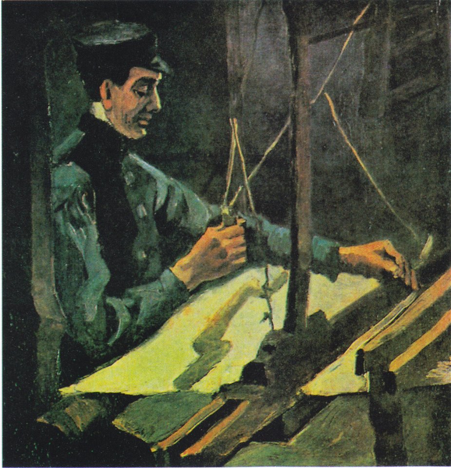 Van Gogh - Weber am Webstuhl - (Profil nach rechts)1