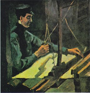 Van Gogh - Weber am Webstuhl - (Profil nach rechts)1