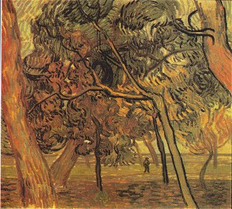 Van Gogh - Studie mit Fichten im Herbst