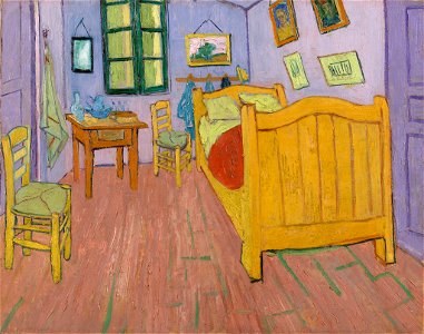 Van gogh bedroom impression on original color. Free illustration for personal and commercial use.