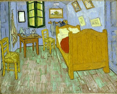 Van Gogh - The Bedroom, 1889 Chicago. Free illustration for personal and commercial use.