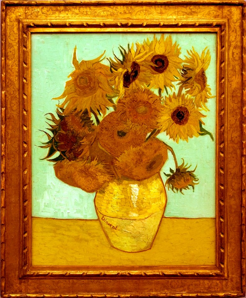 Vase with Twelve Sunflowers