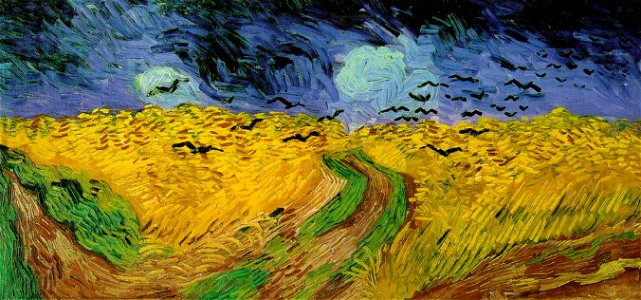 Vincent van Gogh (1853-1890) - Wheat Field with Crows (1890). Free illustration for personal and commercial use.