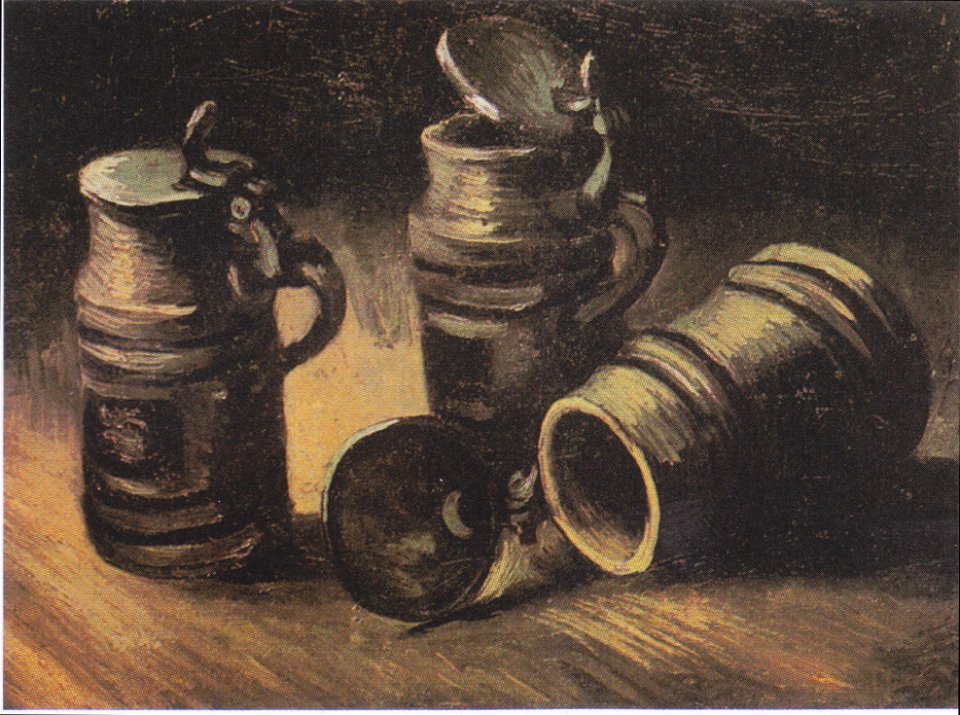 Van Gogh - Stillleben mit drei Bierkrügen