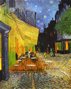 Vincent Willem van Gogh - Cafe Terrace at Night (Yorck). Free illustration for personal and commercial use.