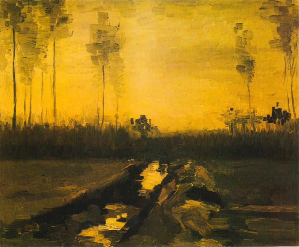 Van Gogh - Landschaft in der Abenddämmerung