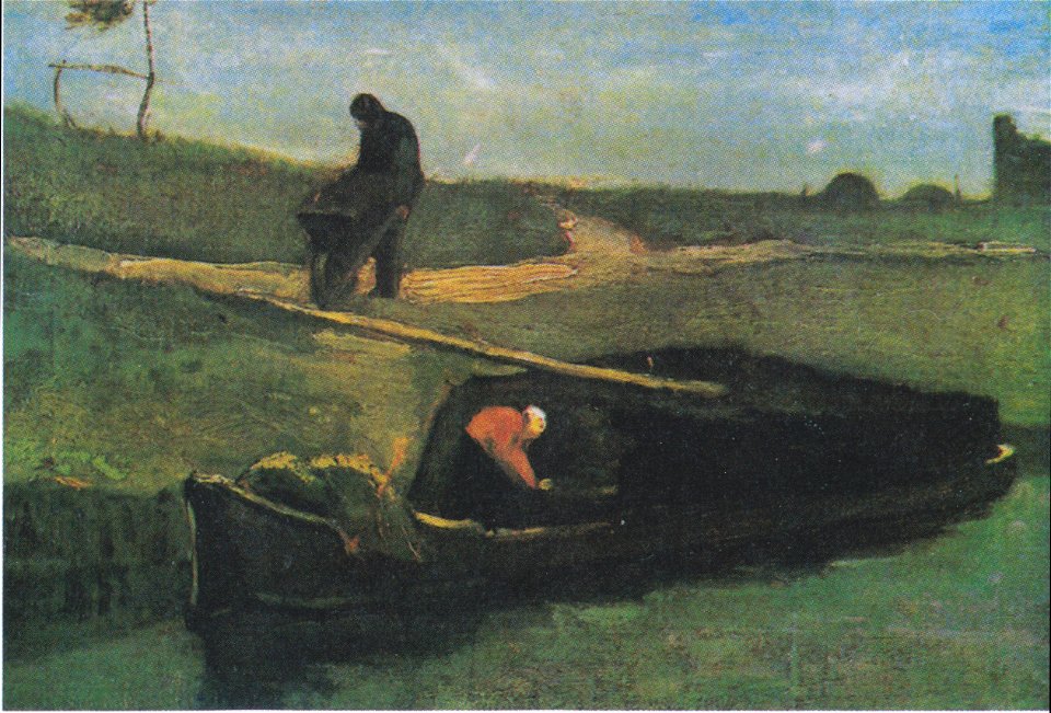 Van Gogh - Torfboot mit zwei Figuren