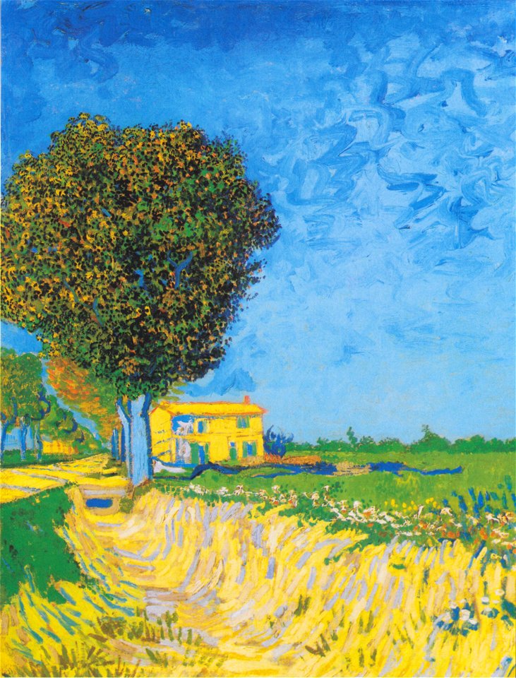 Van Gogh - Allee bei Arles mit Häusern