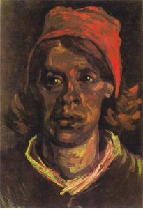 Van Gogh - Kopf einer Bäuerin mit roter Haube2