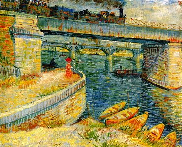 Vincent van Gogh - Bridges across the Seine at Asnieres