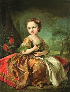 Van Loo, Louis Michel - Maria Luisa of Savoy - Accorsi Ometto Museum. Free illustration for personal and commercial use.