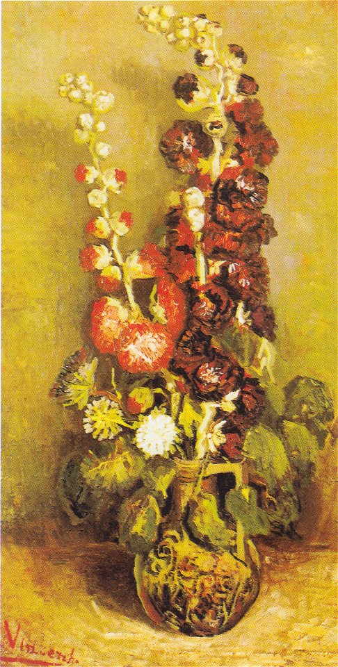 Van Gogh - Vase mit Rosenmalven