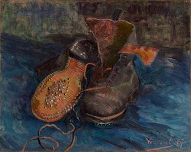 Vincent van Gogh - A Pair of Boots, 1887 (Baltimore Museum of Art). Free illustration for personal and commercial use.
