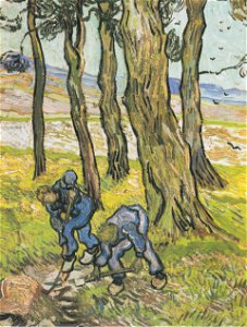 Van Gogh - Zwei Männer beim Ausgraben eines Baumstumpfs