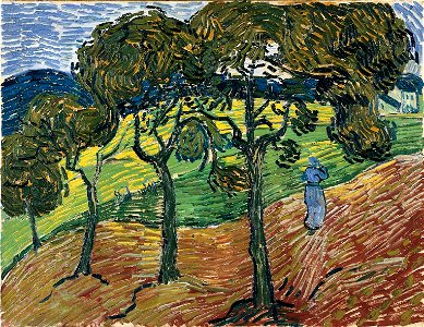 Vincent Van Gogh, Landscape with Figures, 1889, oil on canvas, The Baltimore Museum of Art