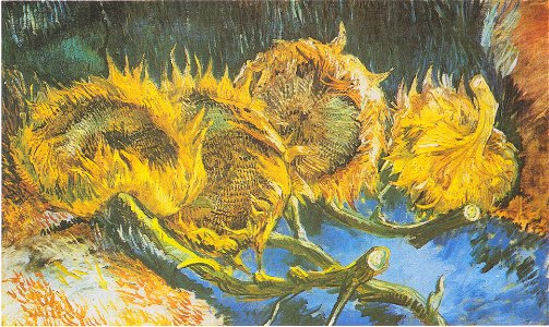 Van Gogh - Vier verblühte Sonnenblumen