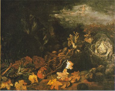 Van Gogh - Stillleben mit Kohlköpfen, Kartoffelkorb und Blättern