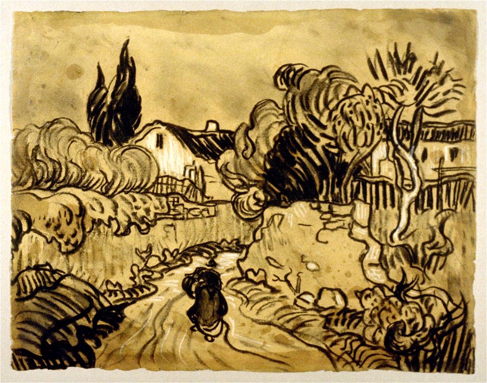 Vincent van Gogh - Auvers Landscape (1890)