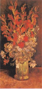 Van Gogh - Vase mit Gladiolen und Nelken