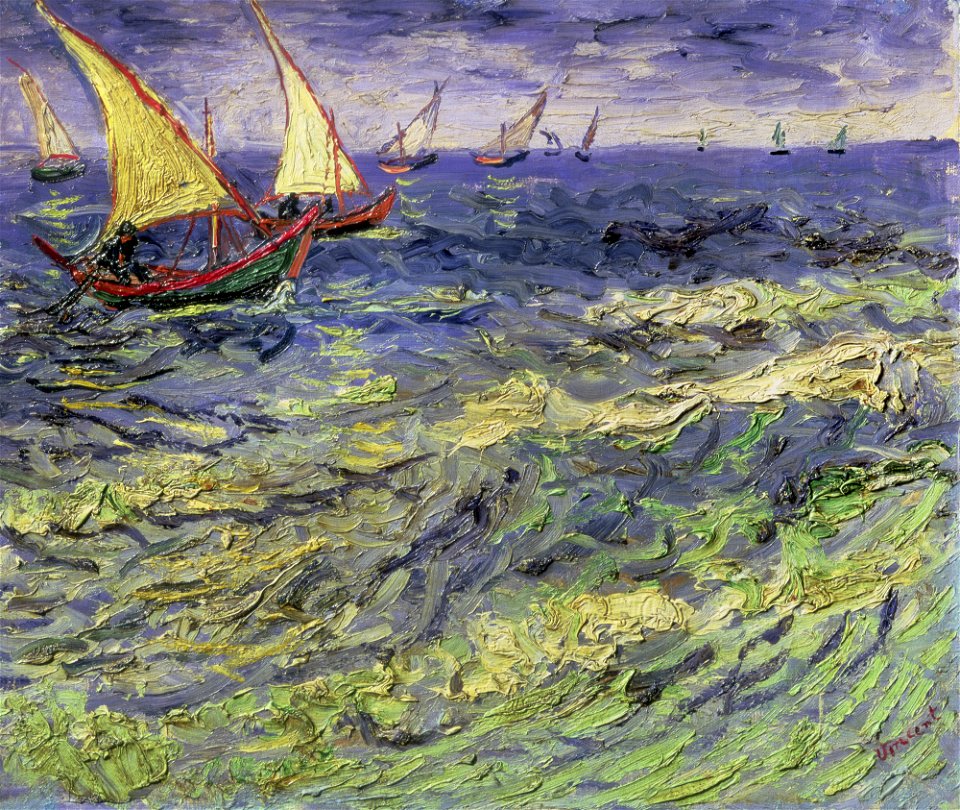 Van Gogh - Fischerboote bei Saintes-Maries1