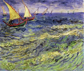 Van Gogh - Fischerboote bei Saintes-Maries1