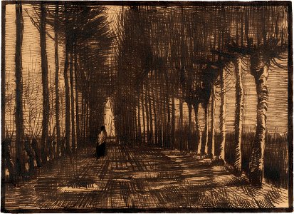 Vincent van Gogh - Avenue of Pollard Birches and Poplars (1884)