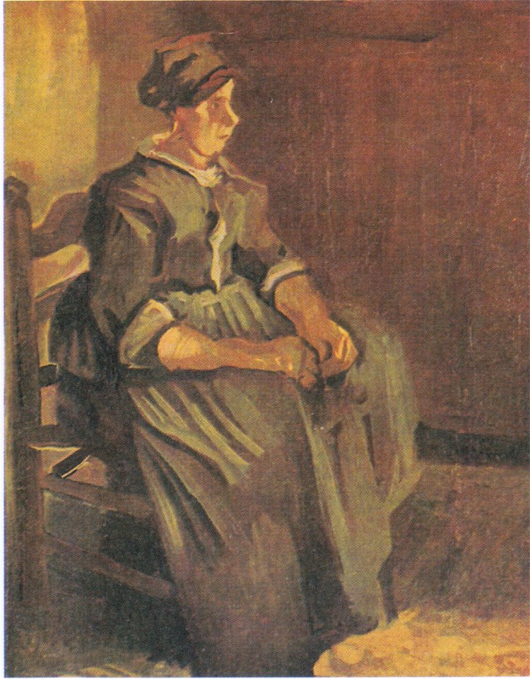 Van Gogh - Bäuerin, auf einem Stuhl sitzend