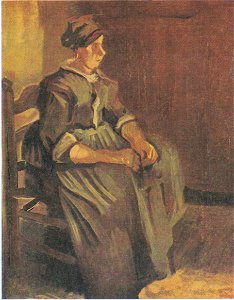 Van Gogh - Bäuerin, auf einem Stuhl sitzend