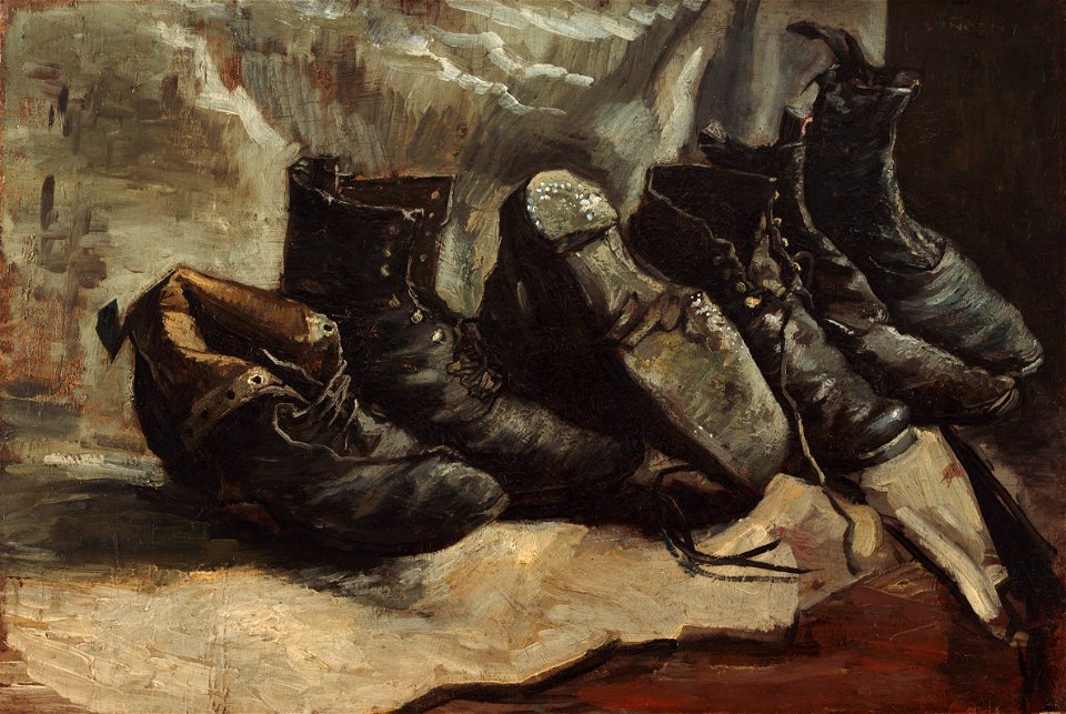 Vincent van Gogh - Drie paar schoenen (Fogg Art Museum)