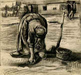 Vincent van Gogh - Peasant Woman Planting Potatoes - Google Art Project