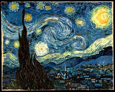 VanGogh-starry night edit. Free illustration for personal and commercial use.