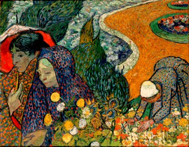 Gogh, Vincent van - Memory of the Garden at Etten (Ladies of Arles). Free illustration for personal and commercial use.