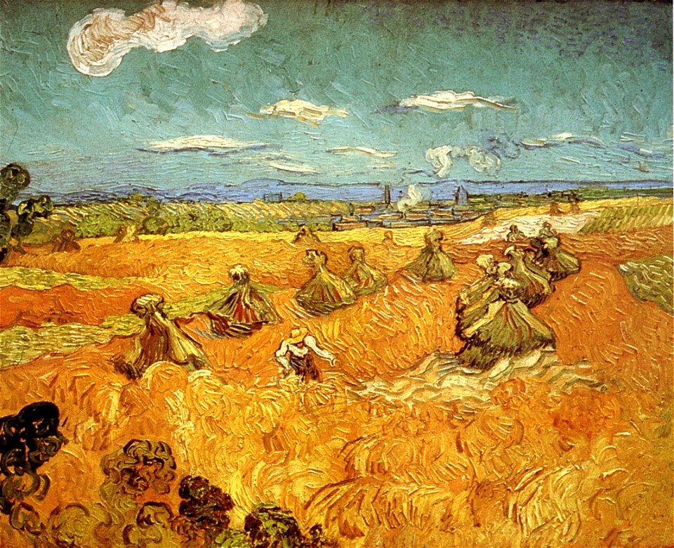 Wheat Stacks with Reaper 1888 Vincent van Gogh