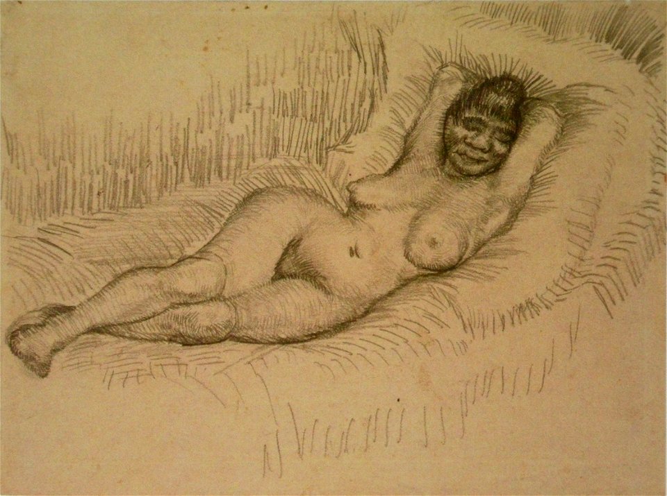 Van Gogh 1887-01--1887-06, Paris - Study for 'Reclining Female Nude' F 1404 JH 1213