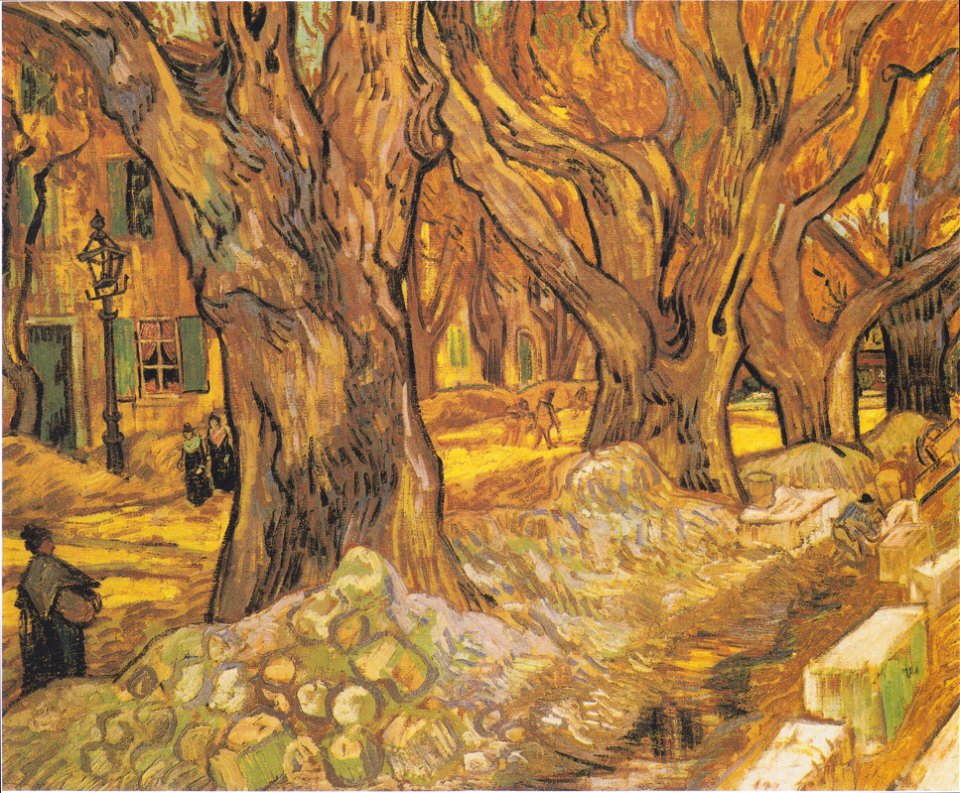 Van Gogh - Straßenarbeiter auf dem Boulvard Victor Hugo in Saint-Rémy