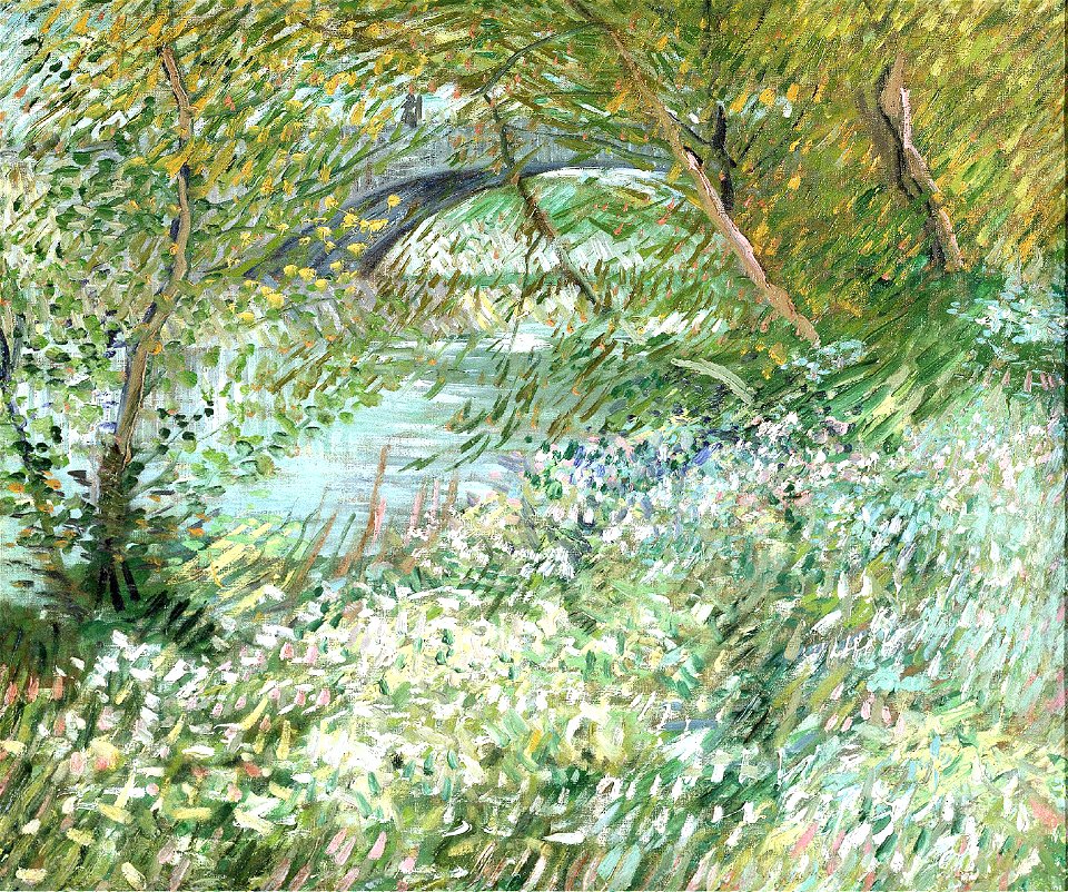Vincent van Gogh - Banks of the Seine with the Pont de Clichy in the Spring (1887)