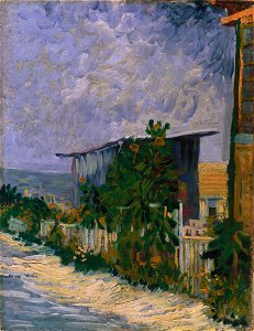 Vincent van Gogh - Shelter on Montmartre (1887). Free illustration for personal and commercial use.